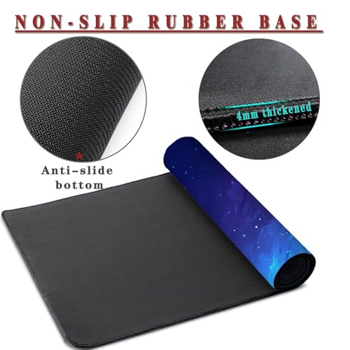 Mauspad XXL 1400x800x4mm Wasserdicht Schreibtischunterlage rutschfeste Speed Gaming Mousepad Sky (7) Groß Desk Mouse Mat Maus Pad, Schreibtisch Unterlage Deko für PC, MacBook, Laptop, Home Office Bild 3