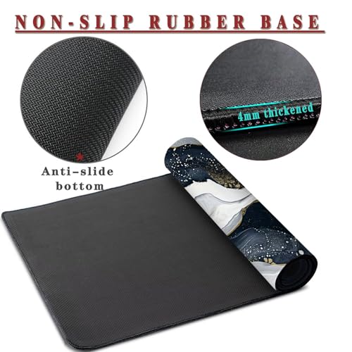 Mauspad XXL 1400x800x4mm Wasserdicht Schreibtischunterlage rutschfeste Speed Gaming Mousepad Snow (1) Groß Desk Mouse Mat Maus Pad, Schreibtisch Unterlage Deko für PC, MacBook, Laptop, Home Office Bild 3