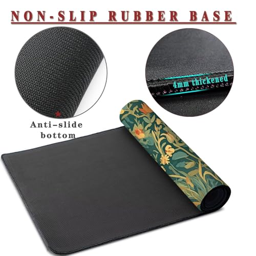 Mauspad XXL 1400x800x4mm Wasserdicht Schreibtischunterlage rutschfeste Speed Gaming Mousepad Spring (1) Groß Desk Mouse Mat Maus Pad, Schreibtisch Unterlage Deko für PC, MacBook, Laptop, Home Office Bild 3
