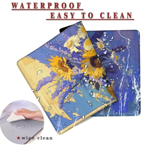 Mauspad XXL 1400x800x4mm Wasserdicht Schreibtischunterlage rutschfeste Speed Gaming Mousepad Spring (15) Groß Desk Mouse Mat Maus Pad, Schreibtisch Unterlage Deko für PC, MacBook, Laptop, Home Office Bild 2