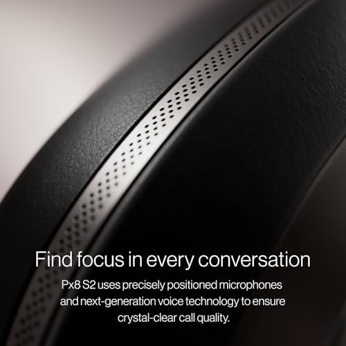 Bowers & Wilkins Px8 S2 Kabellose Noise-Cancelling Kopfhörer mit Bluetooth, Schnellladefunktion, 30 Stunden hochauflösende Wiedergabe & Mikrofon - Warm Stone Bild 4