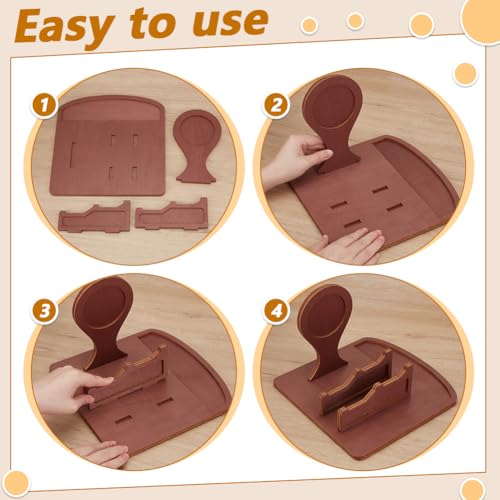 UNICRAFTALE Controller Halter Mit Kopfhörerständer Gaming Controller Ständer Aus Holz Indischrot Gamer Controller Halter Für Switch Headset Ständer Mit Aufbewahrungs Organizer 25x25x18cm Bild 4