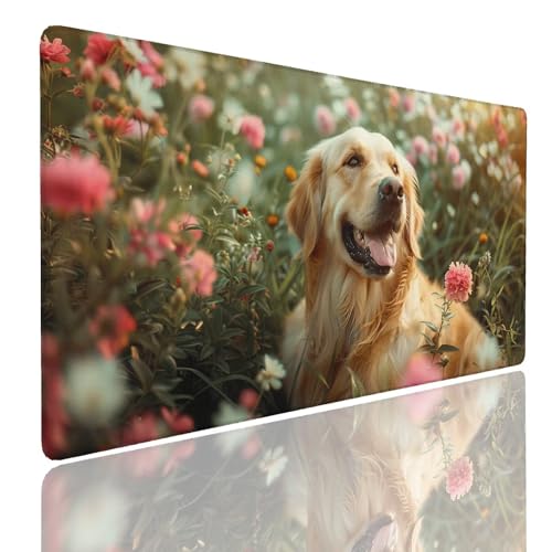 Mauspad XXL 900x600x4mm Wasserdicht Schreibtischunterlage rutschfeste Speed Gaming Mousepad Spring (9) Groß Desk Mouse Mat Maus Pad, Schreibtisch Unterlage Deko für PC, MacBook, Laptop, Home Office Bild 1