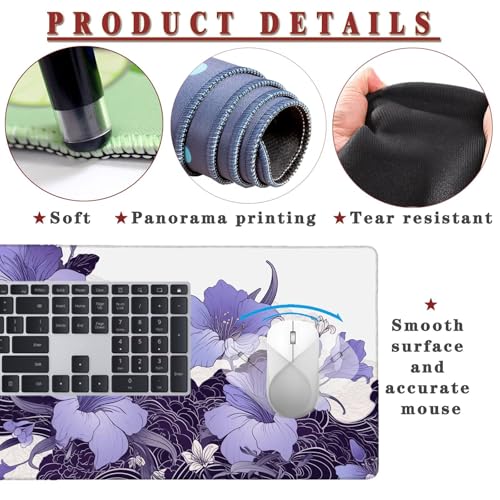 Mauspad XXL 900x600x4mm Wasserdicht Schreibtischunterlage rutschfeste Speed Gaming Mousepad Square (10) Groß Desk Mouse Mat Maus Pad, Schreibtisch Unterlage Deko für PC, MacBook, Laptop, Home Office Bild 4
