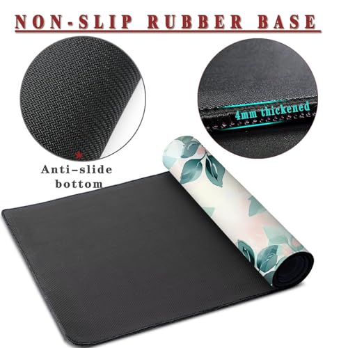 Mauspad XXL 900x600x4mm Wasserdicht Schreibtischunterlage rutschfeste Speed Gaming Mousepad Spring (3) Groß Desk Mouse Mat Maus Pad, Schreibtisch Unterlage Deko für PC, MacBook, Laptop, Home Office Bild 3