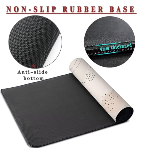 Mauspad XXL 1400x800x4mm Wasserdicht Schreibtischunterlage rutschfeste Speed Gaming Mousepad Spring (5) Groß Desk Mouse Mat Maus Pad, Schreibtisch Unterlage Deko für PC, MacBook, Laptop, Home Office Bild 3