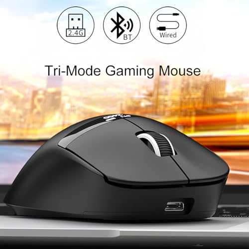 Kabellose Gaming Maus mit Tri-Mode 12000 DPI PU Sticker Wiederaufladbar PAW-3311 Sensor Lange Batterielebensdauer Bildschirm Anzeige für Laptop PC Computer Büro Zuhause Bild 6