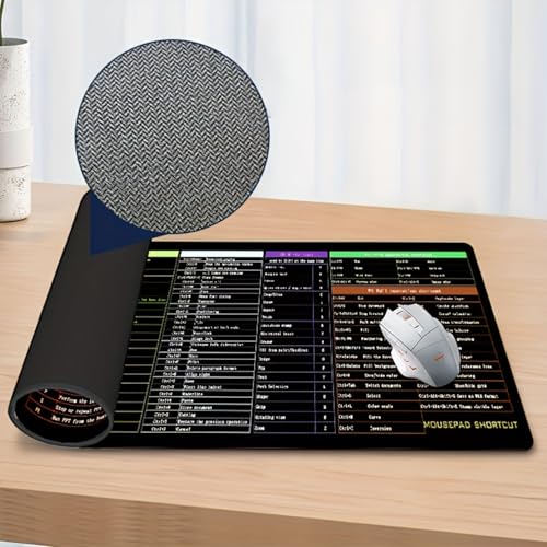 Excel Spickzettel Schreibtischunterlage Shortcut Tasten Mauspad Gaming Mauspad Schreibtischzubehör Wasserdicht rutschfest Große Computermatte Bild 4