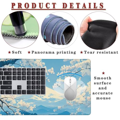 Mauspad XXL 900x600x4mm Wasserdicht Schreibtischunterlage rutschfeste Speed Gaming Mousepad Square (7) Groß Desk Mouse Mat Maus Pad, Schreibtisch Unterlage Deko für PC, MacBook, Laptop, Home Office Bild 4
