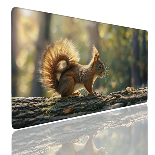 Mauspad XXL 900x600x4mm Wasserdicht Schreibtischunterlage rutschfeste Speed Gaming Mousepad Squirrel (2) Groß Desk Mouse Mat Maus Pad, Schreibtisch Unterlage Deko für PC, MacBook, Laptop, Home Office Bild 1