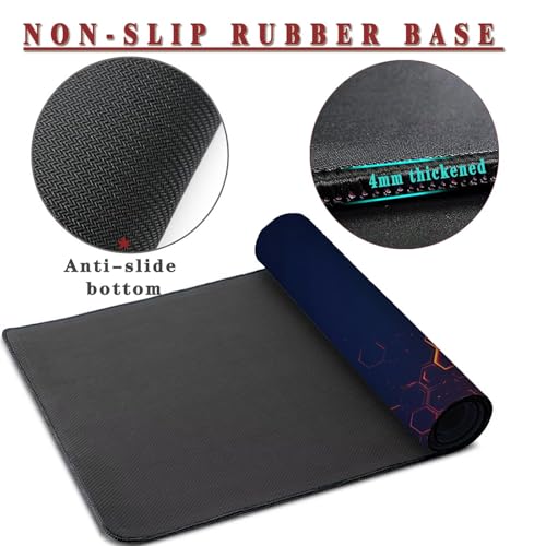 Mauspad XXL 900x600x4mm Wasserdicht Schreibtischunterlage rutschfeste Speed Gaming Mousepad Square (9) Groß Desk Mouse Mat Maus Pad, Schreibtisch Unterlage Deko für PC, MacBook, Laptop, Home Office Bild 3