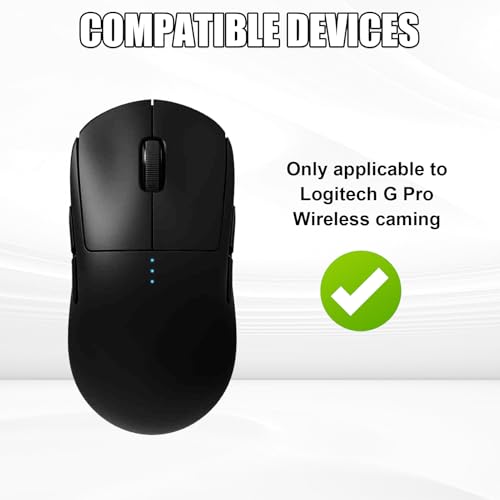 3er Set Mouse Feet Sticker kompatibel mit Logitech G Pro Wireless Gaming Ersatz Glider - Mausfüße passgenau - Maus Glides in Schwarz, Ultra Schnell, Abgerundet, Niedrige Reibung, Langlebig - Ersatz Bild 3