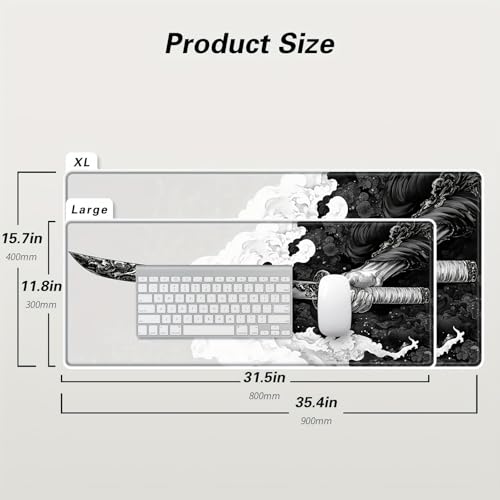 Gaming-Mauspad, erweiterte große Laptop-Tastatur, rutschfeste Gummiunterseite mit genähten Kanten, für Zuhause, Büro, Computer, Tastatur, Laptop, 30 x 80 cm Bild 3