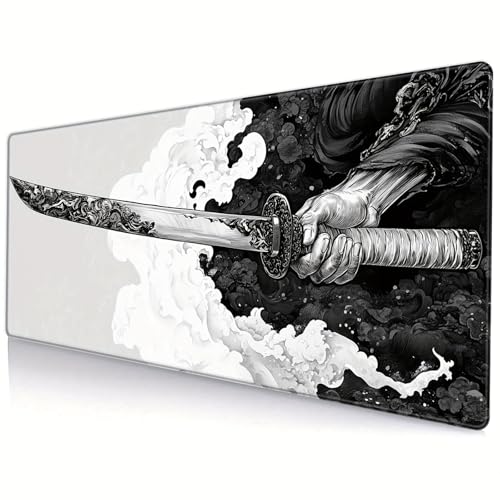 Gaming-Mauspad, erweiterte große Laptop-Tastatur, rutschfeste Gummiunterseite mit genähten Kanten, für Zuhause, Büro, Computer, Tastatur, Laptop, 30 x 80 cm Bild 7