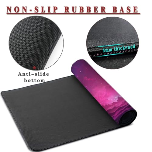 Mauspad XXL 1400x800x4mm Wasserdicht Schreibtischunterlage rutschfeste Speed Gaming Mousepad Star (7) Groß Desk Mouse Mat Maus Pad, Schreibtisch Unterlage Deko für PC, MacBook, Laptop, Home Office Bild 3