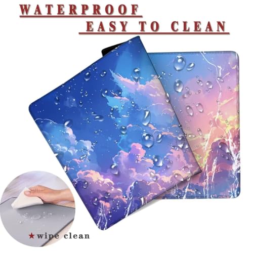 Mauspad XXL 900x600x4mm Wasserdicht Schreibtischunterlage rutschfeste Speed Gaming Mousepad Star (9) Groß Desk Mouse Mat Maus Pad, Schreibtisch Unterlage Deko für PC, MacBook, Laptop, Home Office Bild 2
