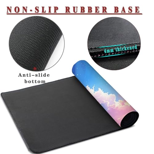 Mauspad XXL 900x600x4mm Wasserdicht Schreibtischunterlage rutschfeste Speed Gaming Mousepad Star (9) Groß Desk Mouse Mat Maus Pad, Schreibtisch Unterlage Deko für PC, MacBook, Laptop, Home Office Bild 3