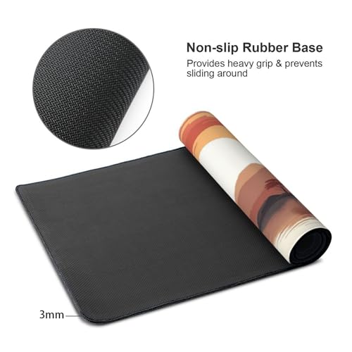 Großes Gaming-Mauspad, Retro, roter Sonnenuntergang, See-A-Druck, Schreibtisch-Tastatur-Pad, rutschfeste Schreibtischunterlage für Desktop-Tastatur und Maus, Mauspad für Büro, Heimzubehör, 40,6 x 89,9 Bild 4