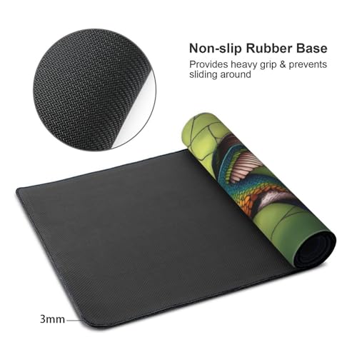 Großes Gaming-Mauspad, farbenfroher Kolibri-Druck, Schreibtisch-Tastatur-Pad, rutschfeste Schreibtischunterlage für Desktop-Tastatur und Maus, Mauspad für Büro, Heimzubehör, 40,6 x 80,9 cm Bild 4