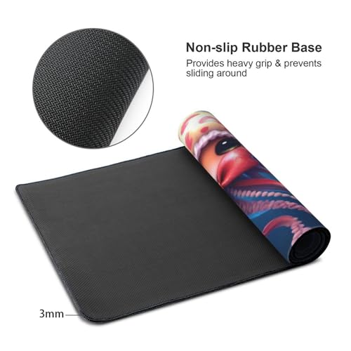 Großes Gaming-Mauspad, niedlicher rosa Quallen-Druck, Schreibtisch-Tastatur-Pad, rutschfeste Schreibtischunterlage für Desktop-Tastatur und Maus, Mauspad für Büro, Heimzubehör, 40,6 x 80,9 cm Bild 4