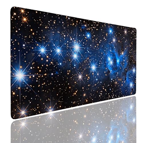 Mauspad XXL 900x600x4mm Wasserdicht Schreibtischunterlage rutschfeste Speed Gaming Mousepad Star (5) Groß Desk Mouse Mat Maus Pad, Schreibtisch Unterlage Deko für PC, MacBook, Laptop, Home Office Bild 1