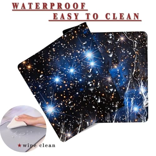 Mauspad XXL 900x600x4mm Wasserdicht Schreibtischunterlage rutschfeste Speed Gaming Mousepad Star (5) Groß Desk Mouse Mat Maus Pad, Schreibtisch Unterlage Deko für PC, MacBook, Laptop, Home Office Bild 2
