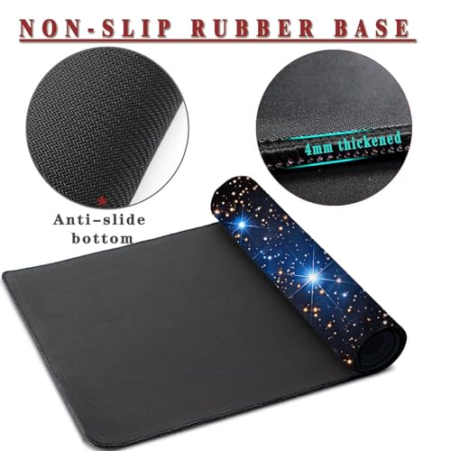 Mauspad XXL 900x600x4mm Wasserdicht Schreibtischunterlage rutschfeste Speed Gaming Mousepad Star (5) Groß Desk Mouse Mat Maus Pad, Schreibtisch Unterlage Deko für PC, MacBook, Laptop, Home Office Bild 3