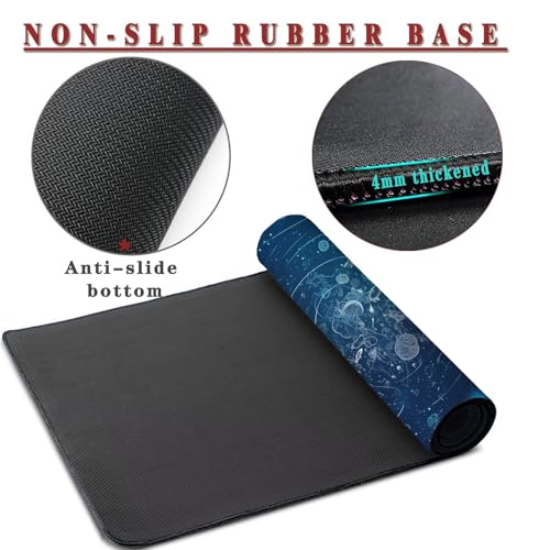 Mauspad XXL 1400x800x4mm Wasserdicht Schreibtischunterlage rutschfeste Speed Gaming Mousepad Starry (3) Groß Desk Mouse Mat Maus Pad, Schreibtisch Unterlage Deko für PC, MacBook, Laptop, Home Office Bild 3