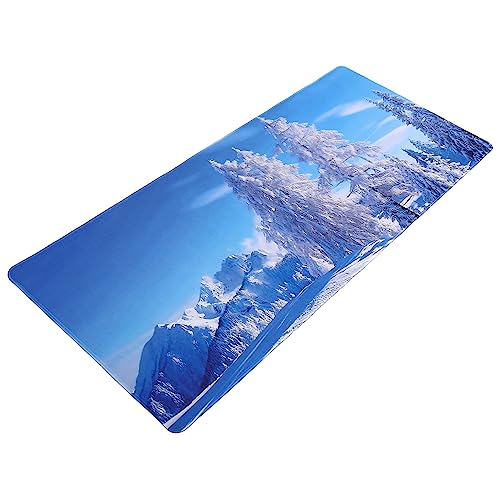 Sewroro Gaming-mauspad für Schreibtisch Blaues Mauspad mit Rutschfester Gummibasis Großes Maus und Tastaturpad für Computer zum Spielen und Arbeiten Bild 1