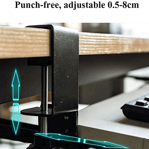 Ergonomische Untertisch-Tastaturablage, Naturholz, ausziehbare Plattform für Tastatur und Maus, verstellbare Klemmschublade, 65 x 25 cm, perfekt für Heimbüro und Gaming-Setup Bild 5