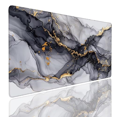 Mauspad XXL 900x600x4mm Wasserdicht Schreibtischunterlage rutschfeste Speed Gaming Mousepad Stone (3) Groß Desk Mouse Mat Maus Pad, Schreibtisch Unterlage Deko für PC, MacBook, Laptop, Home Office Bild 1