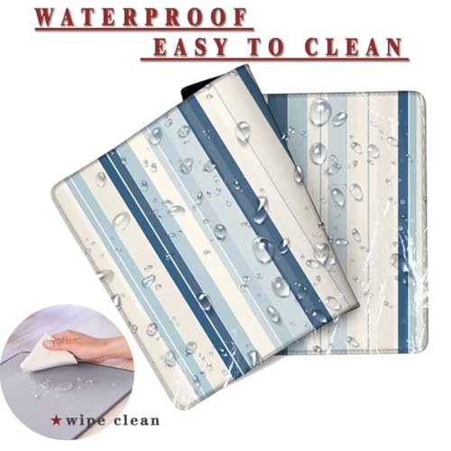 Mauspad XXL 900x500x4mm Wasserdicht Schreibtischunterlage rutschfeste Speed Gaming Mousepad Stripes (1) Groß Desk Mouse Mat Maus Pad, Schreibtisch Unterlage Deko für PC, MacBook, Laptop, Home Office Bild 2