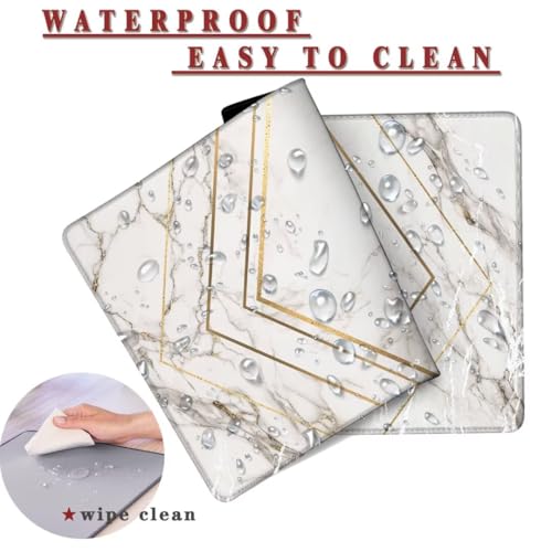 Mauspad XXL 900x600x4mm Wasserdicht Schreibtischunterlage rutschfeste Speed Gaming Mousepad Stone (1) Groß Desk Mouse Mat Maus Pad, Schreibtisch Unterlage Deko für PC, MacBook, Laptop, Home Office Bild 2