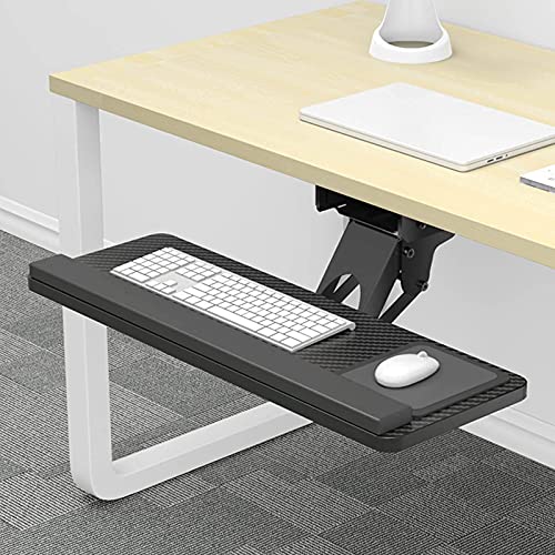 Verstellbares Tablett für Tastatur und Maus, ausziehbare Schublade mit Gel-Handgelenkpolster für Komfort, platzsparendes Design für Heimbüro und Gaming-Setup Bild 4