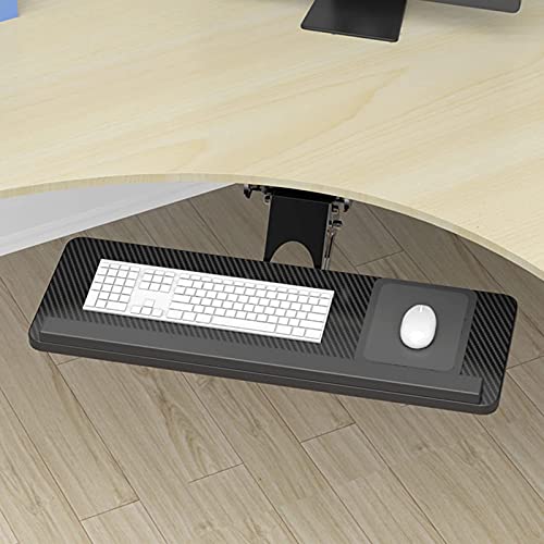 Verstellbares Tablett für Tastatur und Maus, ausziehbare Schublade mit Gel-Handgelenkpolster für Komfort, platzsparendes Design für Heimbüro und Gaming-Setup Bild 5