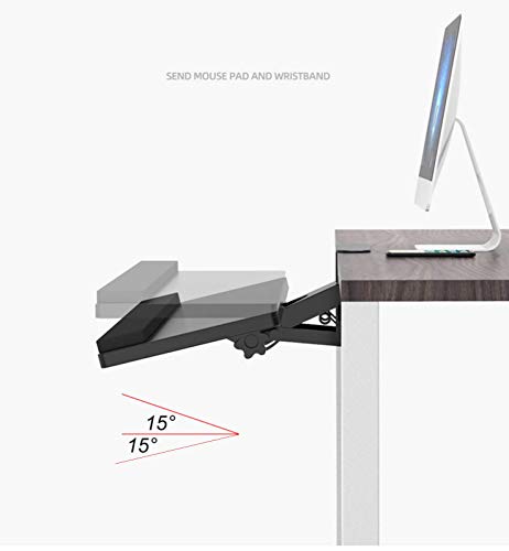 Verstellbare ergonomische Tastaturverlängerung und Maus-Plattform-Tablett unter dem Schreibtisch, Computerständer, platzsparende Schreibtischhalterung, Schublade, perfekt für Heimbüro und Gaming-Setup Bild 5