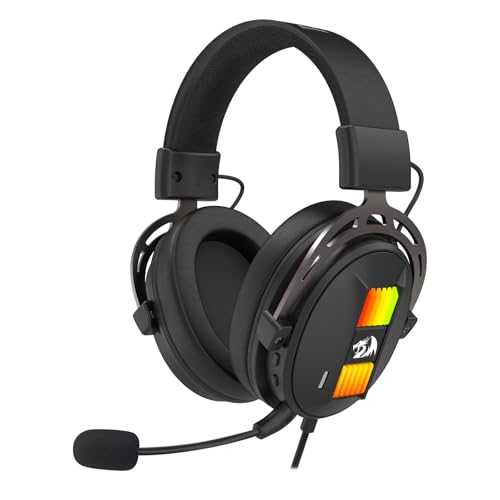 Redragon H375 Kabelgebundenes Gaming-Headset, 53-mm-Treiber, 7.1-Surround-Sound, abnehmbares Mikrofon mit Geräuschunterdrückung, USB-Computer-Headset mit RGB, leichtes Design für PC/Laptop/PS4 Bild 1