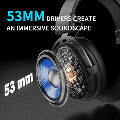 Redragon H375 Kabelgebundenes Gaming-Headset, 53-mm-Treiber, 7.1-Surround-Sound, abnehmbares Mikrofon mit Geräuschunterdrückung, USB-Computer-Headset mit RGB, leichtes Design für PC/Laptop/PS4 Bild 2