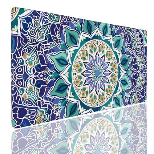 Mauspad XXL 900x500x4mm Wasserdicht Schreibtischunterlage rutschfeste Speed Gaming Mousepad Symmetry (3) Groß Desk Mouse Mat Maus Pad, Schreibtisch Unterlage Deko für PC, MacBook, Laptop, Home Office Bild 1