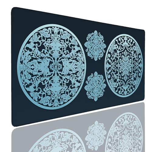 Mauspad XXL 1400x800x4mm Wasserdicht Schreibtischunterlage rutschfeste Speed Gaming Mousepad Symmetry (10) Groß Desk Mouse Mat Maus Pad, Schreibtisch Unterlage Deko für PC, Laptop, Home Office Bild 1