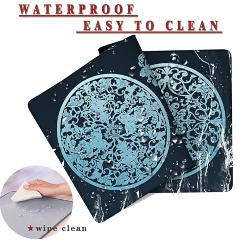 Mauspad XXL 1400x800x4mm Wasserdicht Schreibtischunterlage rutschfeste Speed Gaming Mousepad Symmetry (10) Groß Desk Mouse Mat Maus Pad, Schreibtisch Unterlage Deko für PC, Laptop, Home Office Bild 2