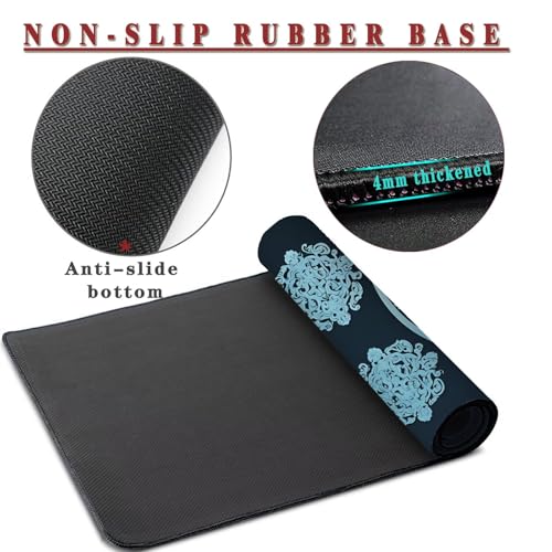 Mauspad XXL 1400x800x4mm Wasserdicht Schreibtischunterlage rutschfeste Speed Gaming Mousepad Symmetry (10) Groß Desk Mouse Mat Maus Pad, Schreibtisch Unterlage Deko für PC, Laptop, Home Office Bild 3