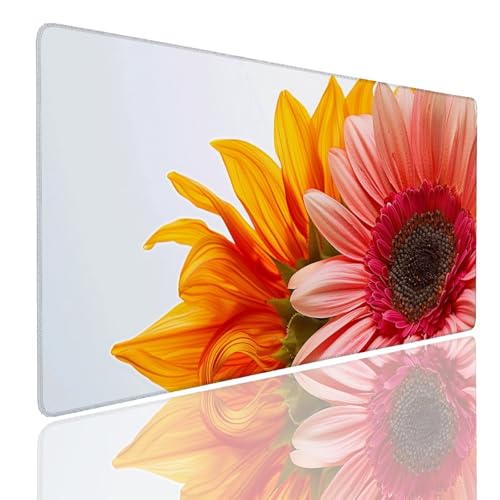 Mauspad XXL 900x600x4mm Wasserdicht Schreibtischunterlage Rutschfeste Speed Gaming Mousepad Sunflower (7) Groß Desk Mouse Mat Maus Pad, Schreibtisch Unterlage Deko für PC, Macbook, Laptop, Home Office Bild 1