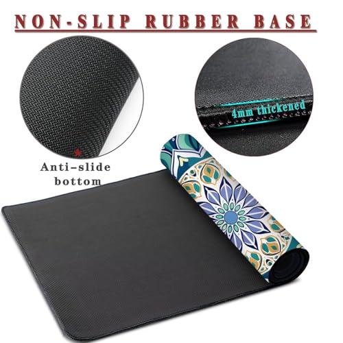 Mauspad XXL 1400x800x4mm Wasserdicht Schreibtischunterlage Rutschfeste Speed Gaming Mousepad Symmetry (3) Groß Desk Mouse Mat Maus Pad, Schreibtisch Unterlage Deko für PC, Macbook, Laptop, Home Office Bild 3
