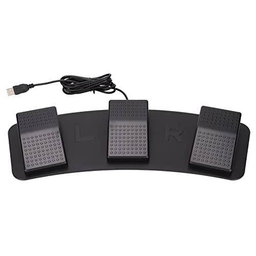 USB Dreifach Fußschalter 3 Tasten, Programmierbares Fußpedal PC Tastatur Maus Multimedia Steuerung, Mechanischer Schalter für Gaming Transkription Bild 1