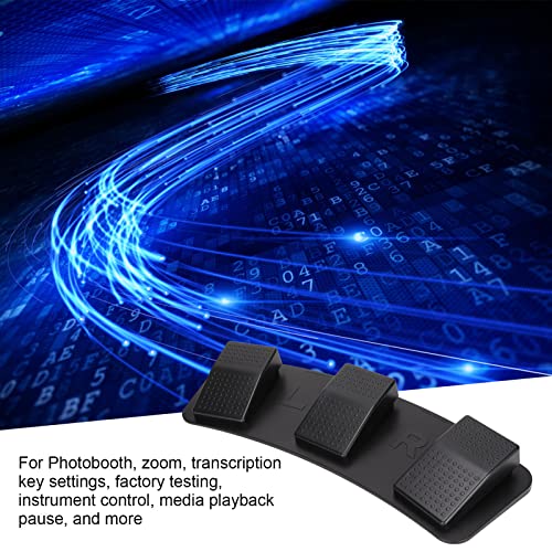 USB Dreifach Fußschalter 3 Tasten, Programmierbares Fußpedal PC Tastatur Maus Multimedia Steuerung, Mechanischer Schalter für Gaming Transkription Bild 4