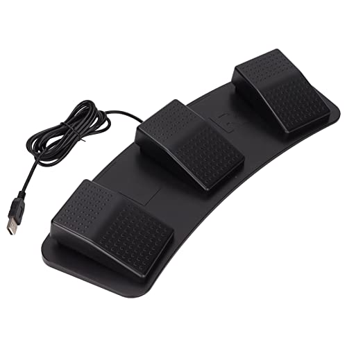 USB Dreifach Fußschalter 3 Tasten, Programmierbares Fußpedal PC Tastatur Maus Multimedia Steuerung, Mechanischer Schalter für Gaming Transkription Bild 7
