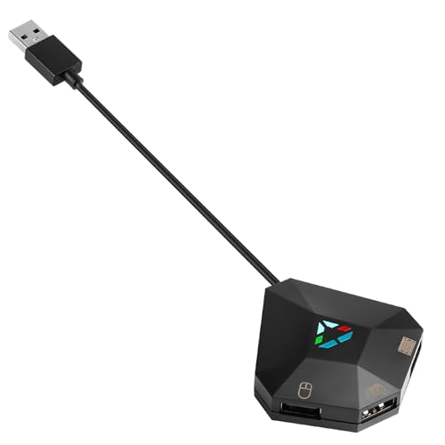 Tastatur- und Mausadapter für PS4/PS3/Xbox One/Xbox 360/NS Switch, Adapter Maus Tastatur Kompatibel mit Controller PS4/PS3/Switch/XBOX, Plug and Play Konverter Gaming Tastatur Maus konverter Bild 1