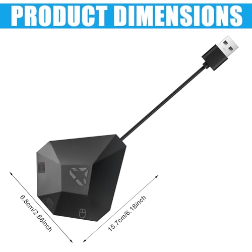 Tastatur- und Mausadapter für PS4/PS3/Xbox One/Xbox 360/NS Switch, Adapter Maus Tastatur Kompatibel mit Controller PS4/PS3/Switch/XBOX, Plug and Play Konverter Gaming Tastatur Maus konverter Bild 2