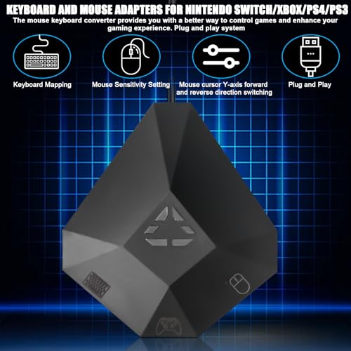 Tastatur- und Mausadapter für PS4/PS3/Xbox One/Xbox 360/NS Switch, Adapter Maus Tastatur Kompatibel mit Controller PS4/PS3/Switch/XBOX, Plug and Play Konverter Gaming Tastatur Maus konverter Bild 4